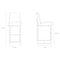 Manhattan Comfort Element 29 Faux Leather Bar Stool in Pearl White and Polished Chrome, PK3 3-BS010-PW - alternate 2